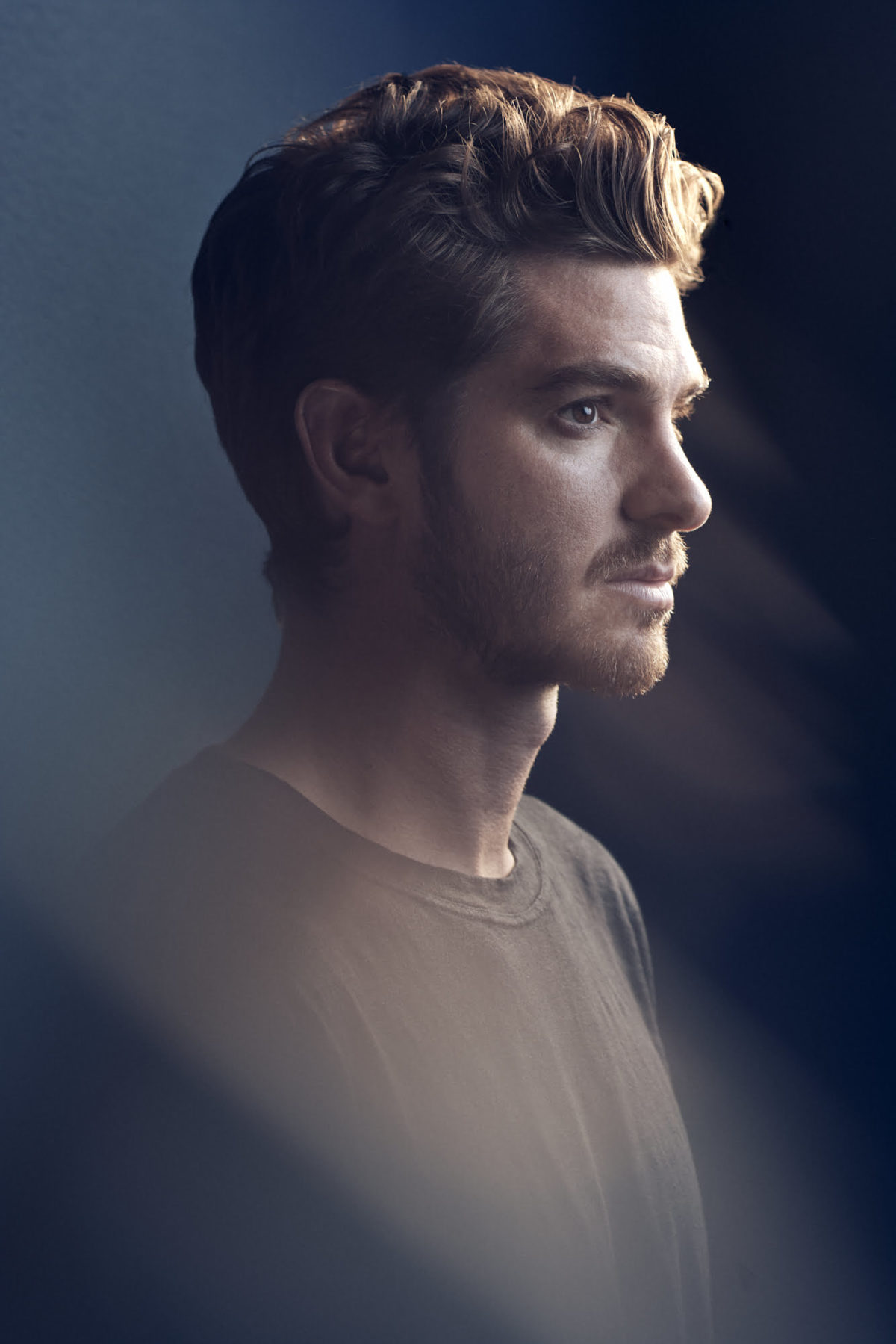 Andrew Garfield shot  shot for Audible for the forthcoming release of audio drama 1984