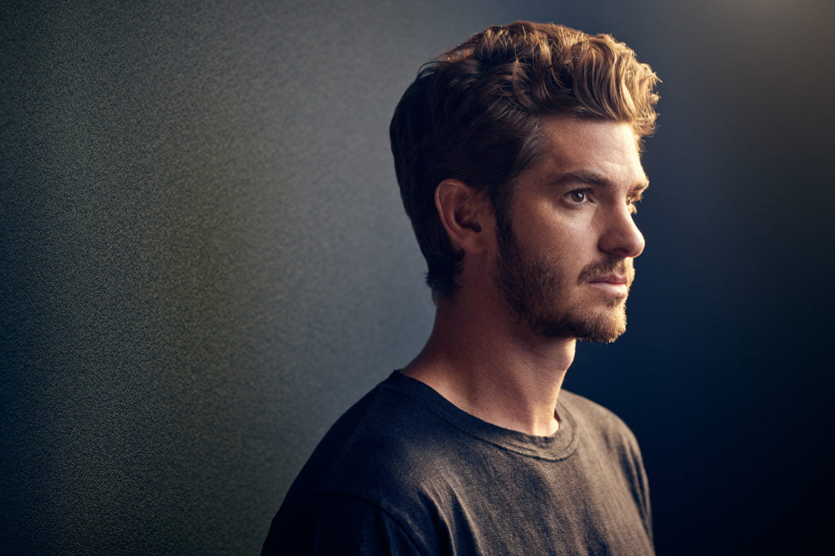 Andrew Garfield shot  shot for Audible for the forthcoming release of audio drama 1984
