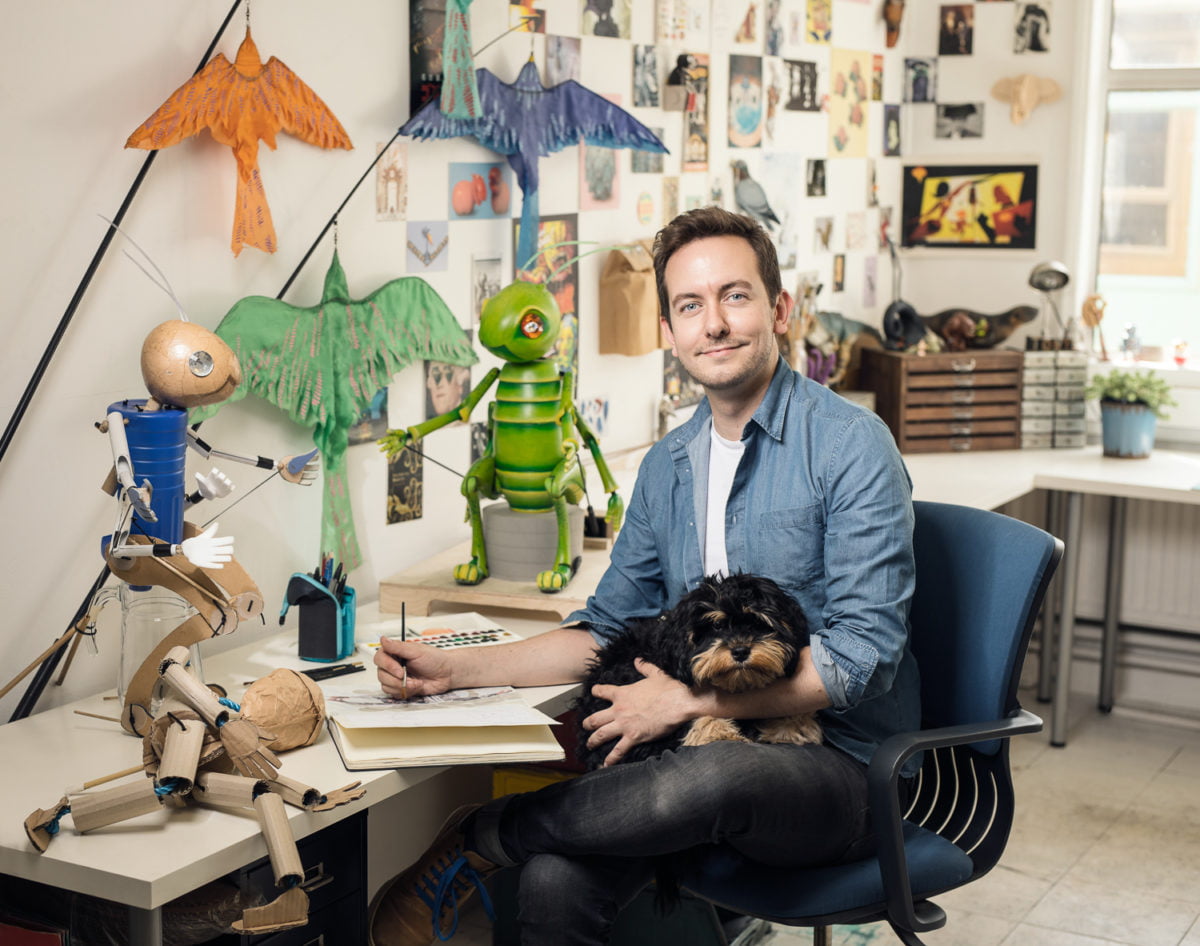 Puppet maker Toby Olie