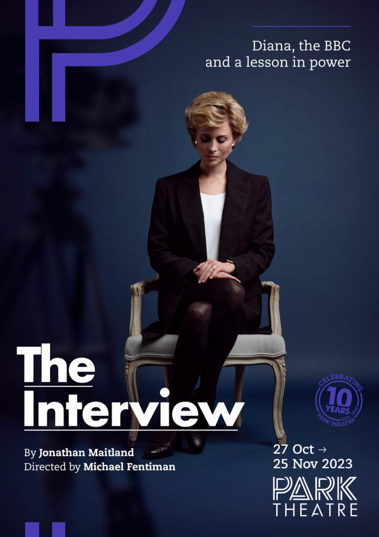 Yolanda Kettle as princess Diana in The Interview for Original Theatre