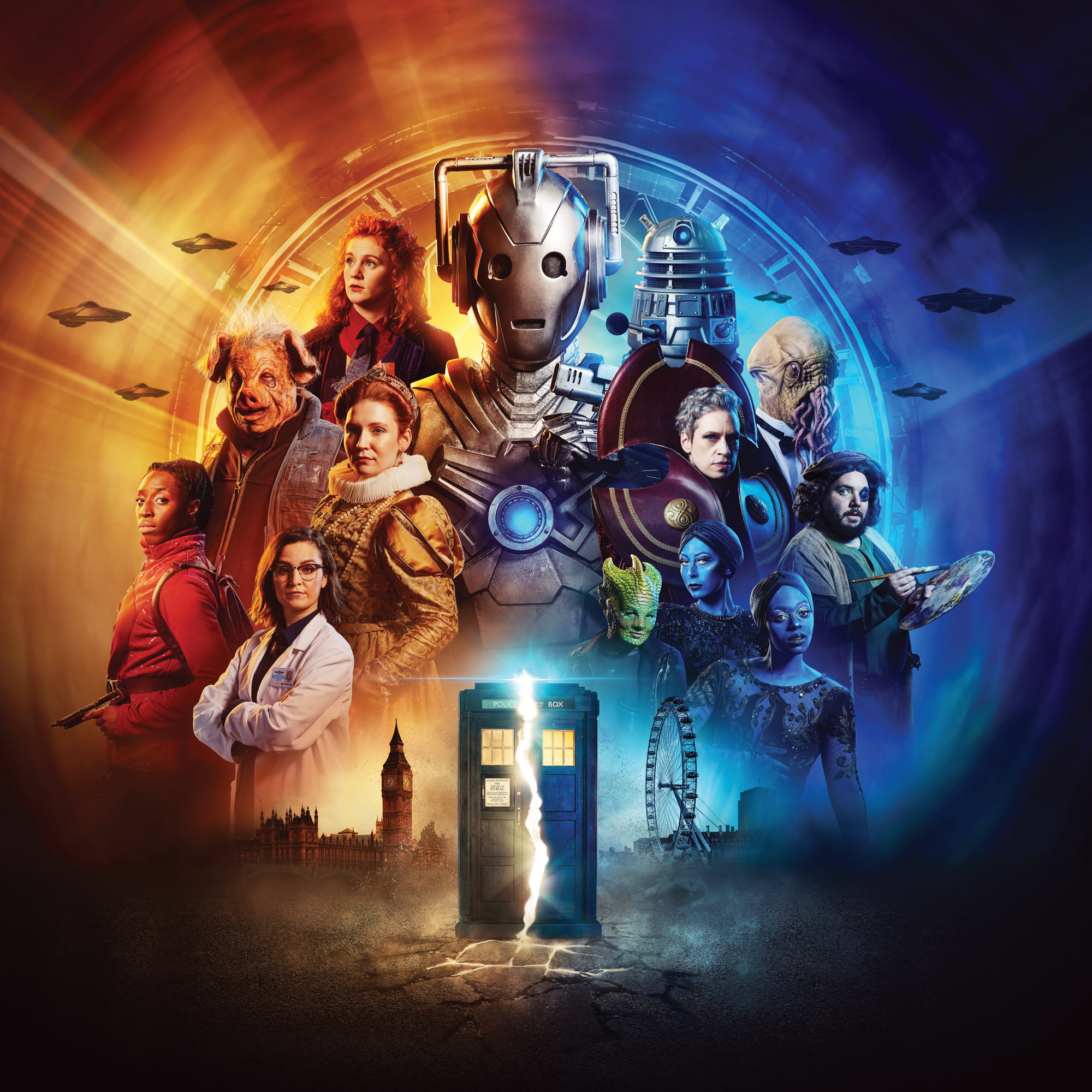 Character and key art for the Immersive Everywhere production of Doctor Who: Time Fracture.